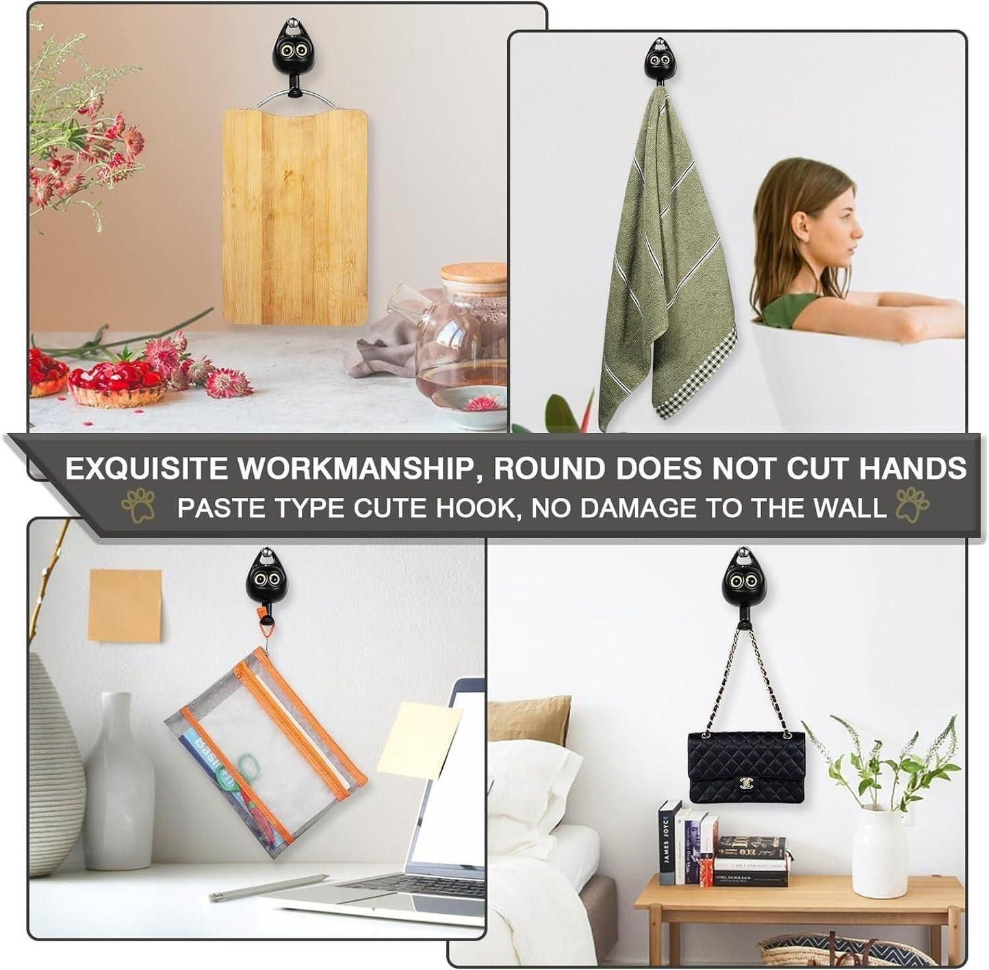 Cute Wall Hook Hangers for Keys – Multi-Colour (Pack of 2)